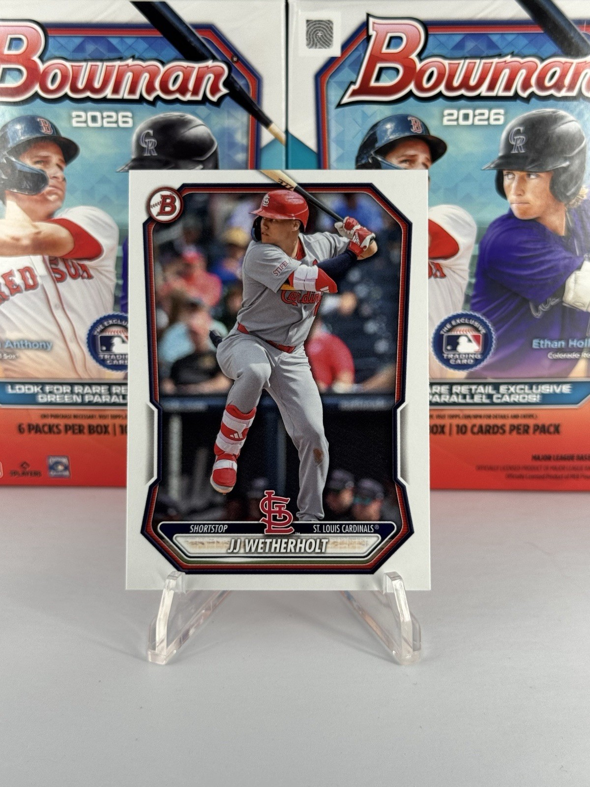 JJ Weatherholt Bowman 2026 Rookie Base Paper Card – Cardinals #BP-115 🔥