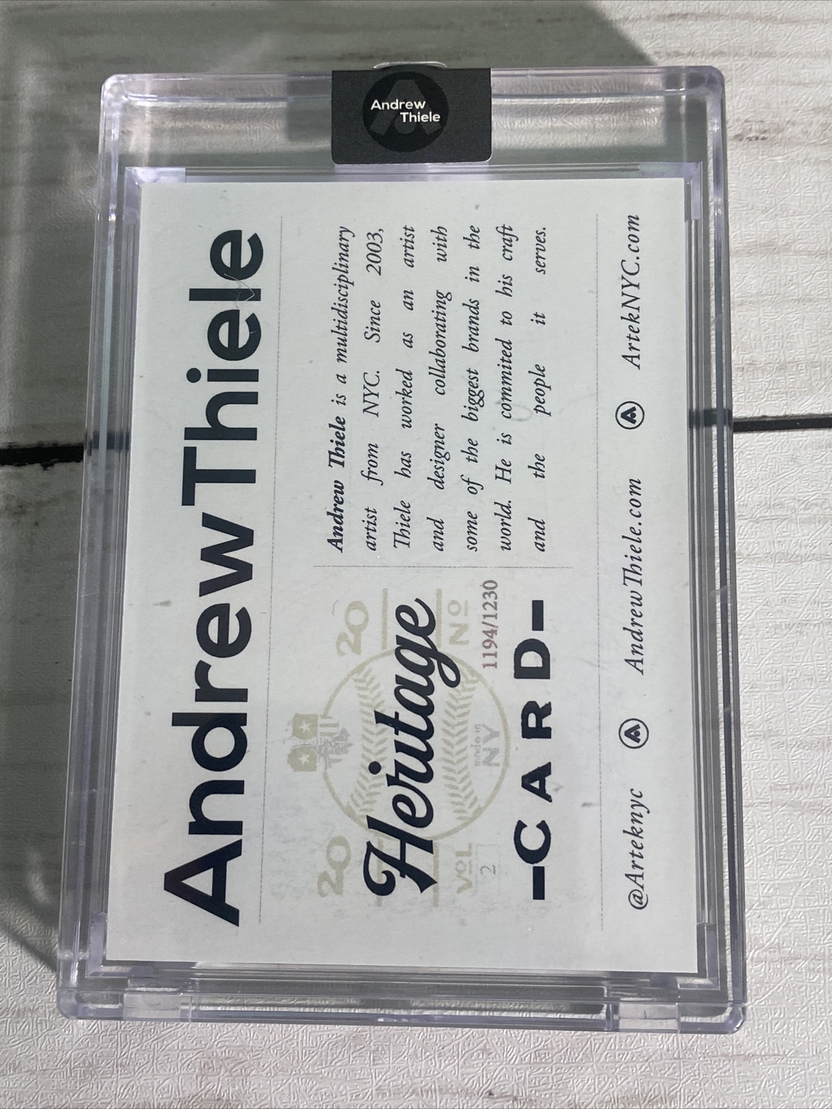Topps Project 2020 Andrew Thiele Heritage Companion Card 2 Father’s Day /1230