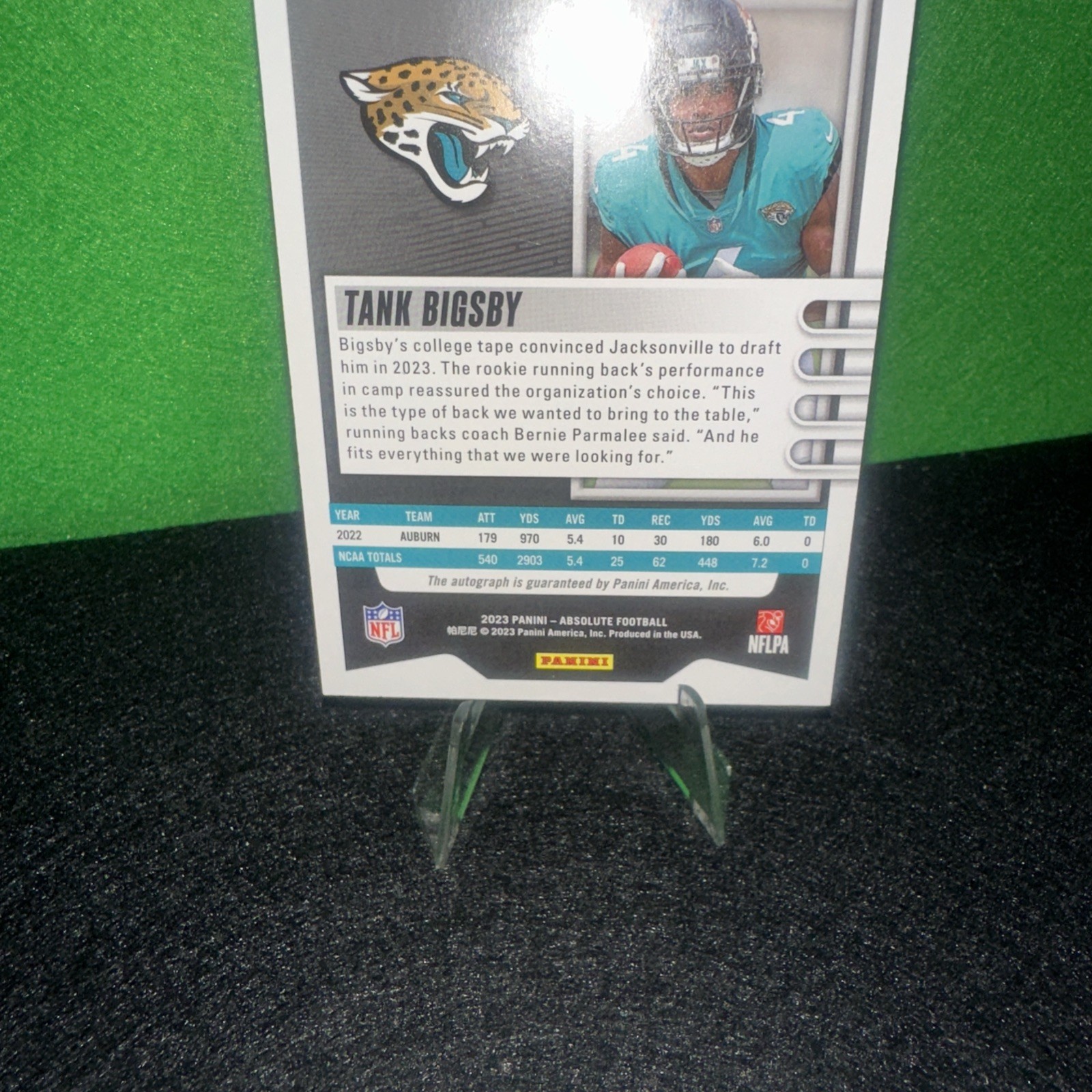 2023 PANINI ABSOLUTE TANK BIGSBY Purple AUTO SSP #5/5 JAGUARS Rookie RC