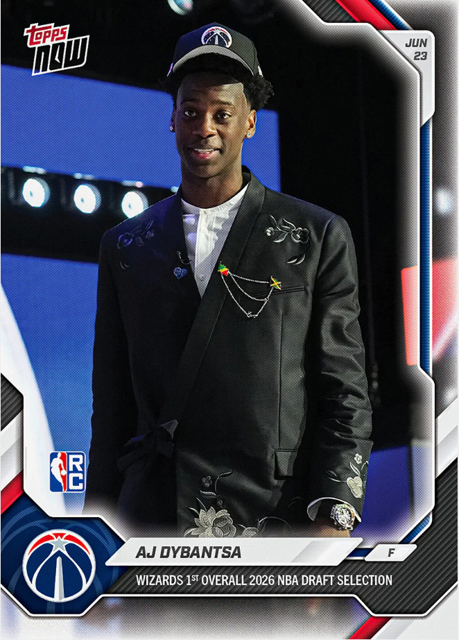 2025-26 Topps Now NBA Draft 1st Overall #ADYB AJ Dybantsa RC Rookie PRESALE